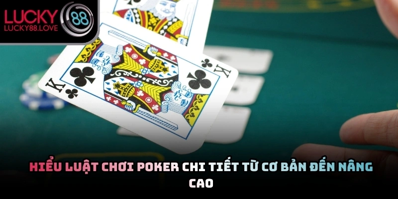 Không gian bàn cược trực tuyến hiển thị các lá bài cùng chip đặt tiền